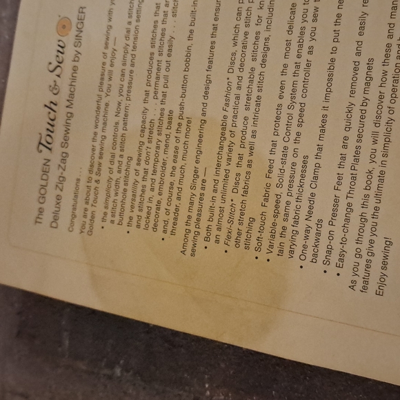 Vintage Singer Sewing Machine Model 750 Instruction Book 1970 User Manual - Picture 12 of 14